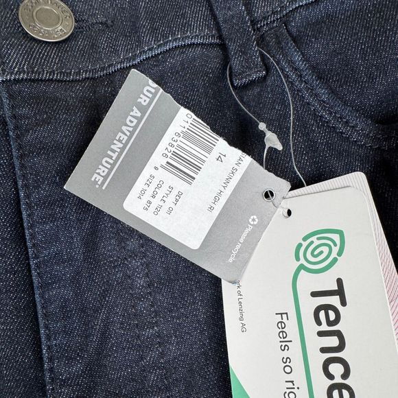 Womans Eddie Bauer Voyager‎ High Rise Skinny Jeans Women's 14 Slightly Curvy NWT - Picture 3 of 9